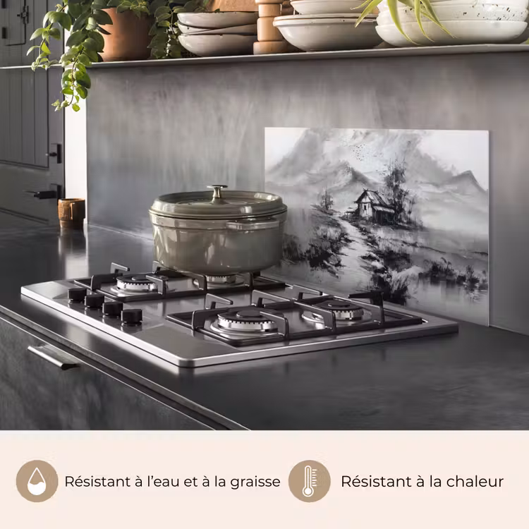 Fond de hotte - Cabane - Gris - Montagnes - Brumeux — 2