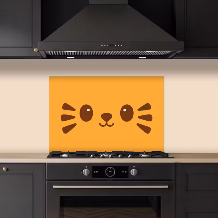 Fond de hotte - Chat - Simpliste - Orange - Gaieté — 5