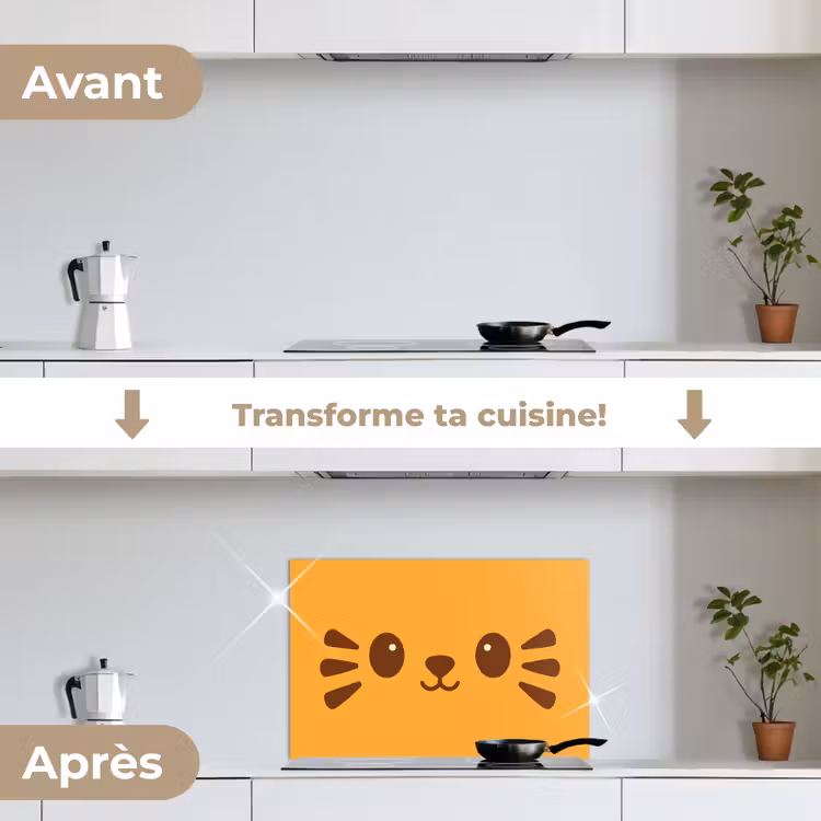 Fond de hotte - Chat - Simpliste - Orange - Gaieté — 7