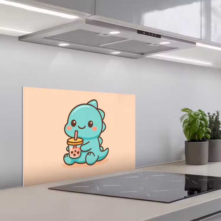 Fond de hotte - Dino - Boba - kawaii - Orange — 1