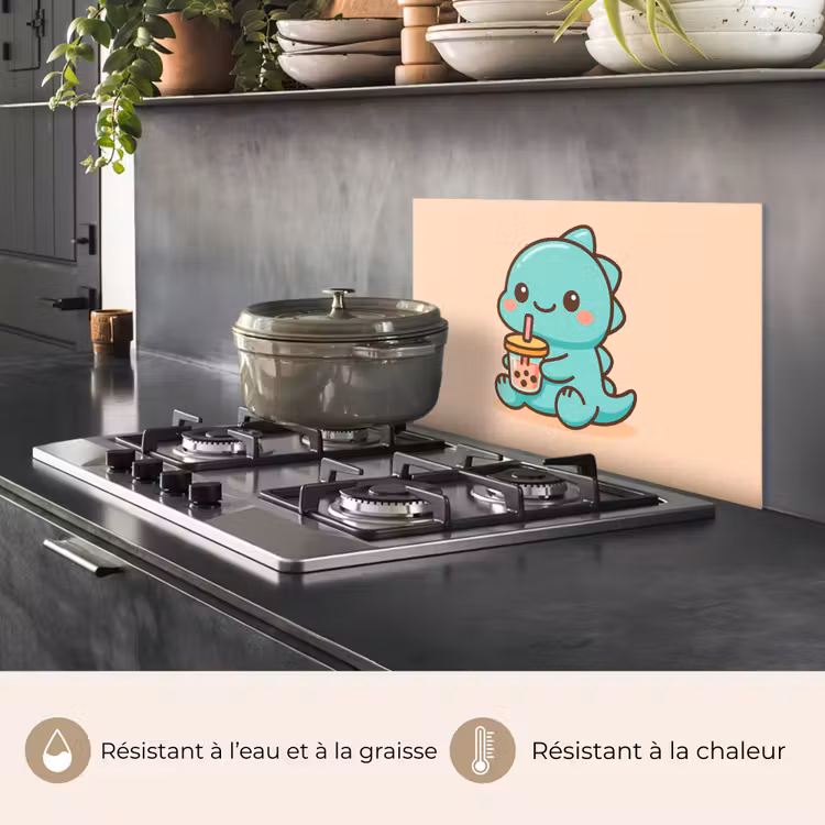 Fond de hotte - Dino - Boba - kawaii - Orange — 2