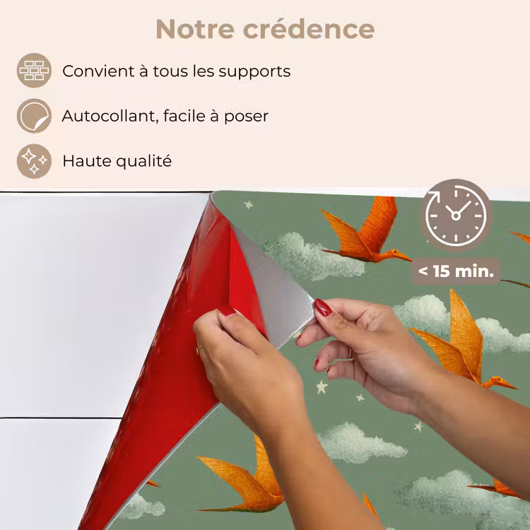 Fond de hotte - Dinosaures - Nuages - Étoiles - Orange — 4