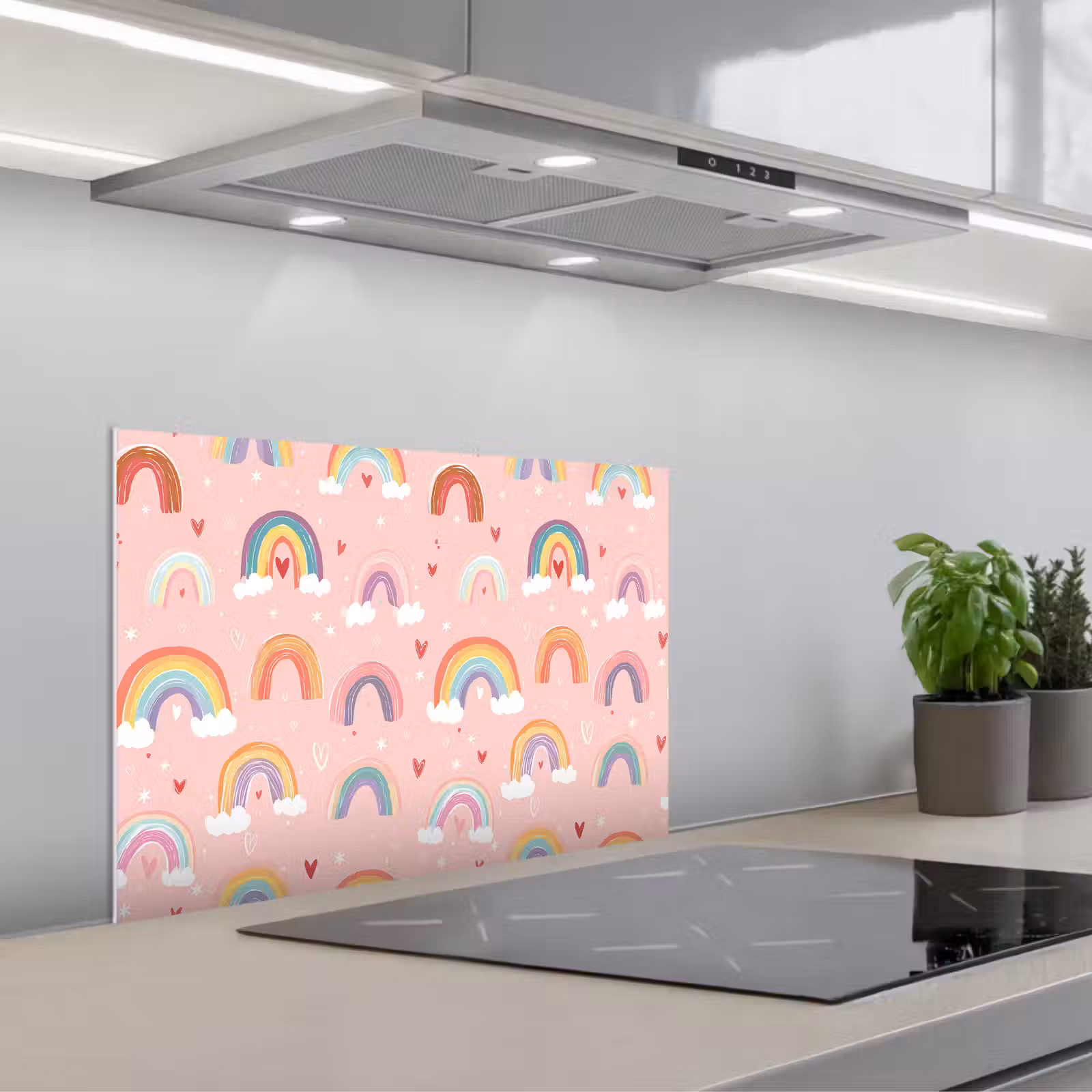 Fond de hotte - Arc-en-ciel - Motif - Pastel — 1