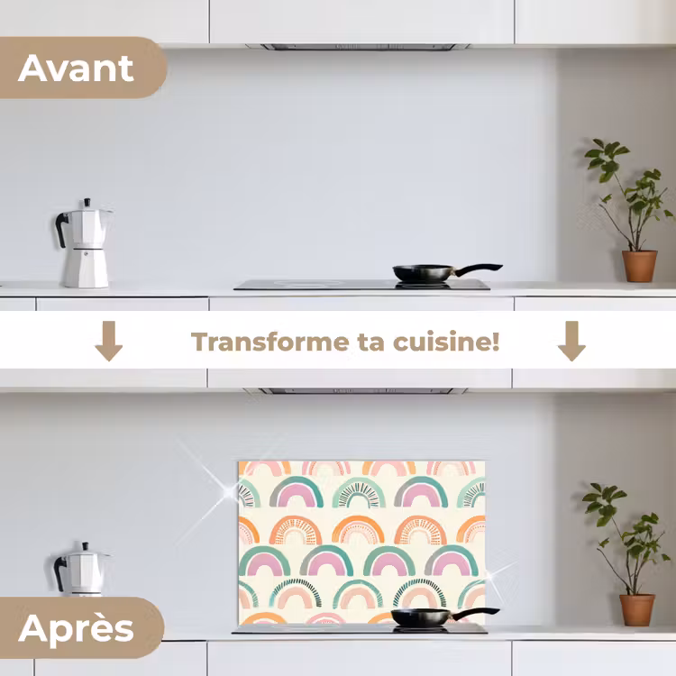 Fond de hotte - Arc-en-ciel - Pastel - Motif — 7