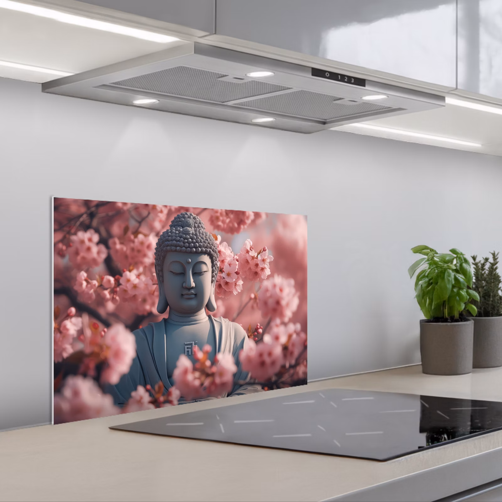 Fond de hotte - Bouddha - Image - Sakura - Bouddha - Fleur de cerisier — 1