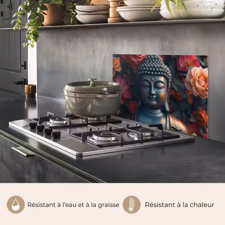 Fond de hotte - Bouddha - Fleurs - Image - Art — 2