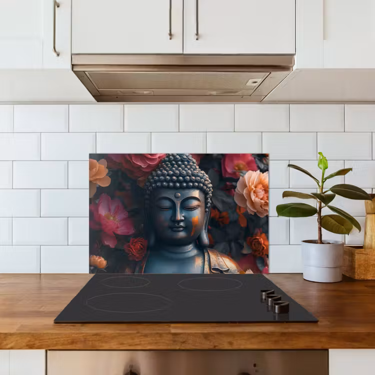 Fond de hotte - Bouddha - Fleurs - Image - Art — 3