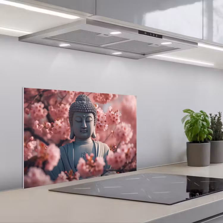 Fond de hotte - Bouddha - Image - Sakura - Bouddha - Fleur de cerisier — 1