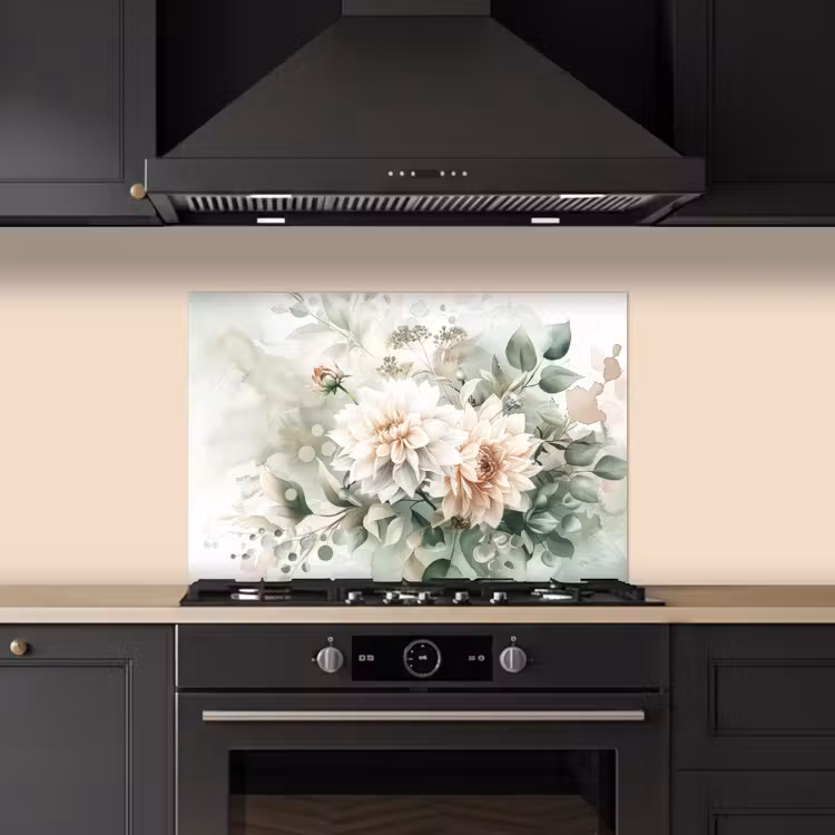 Fond de hotte - Fleurs - Blanc - Plantes - Dahlias — 5