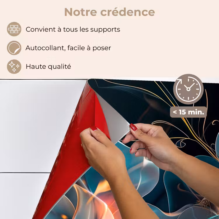 Fond de hotte - Fleurs - Noir - Lumière - Flora — 4