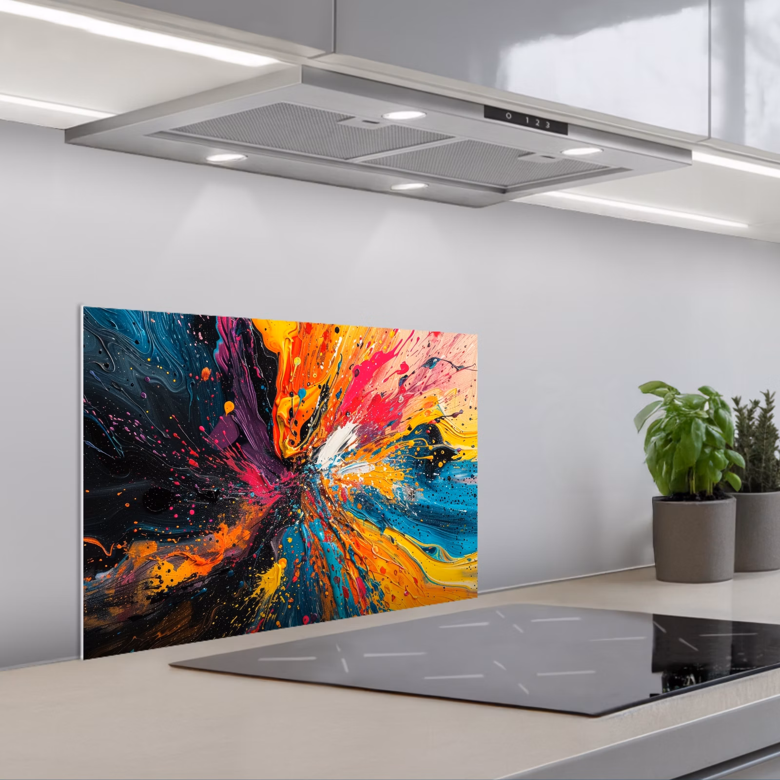 Fond de hotte - Couleurs - Peinture - Motif — 1