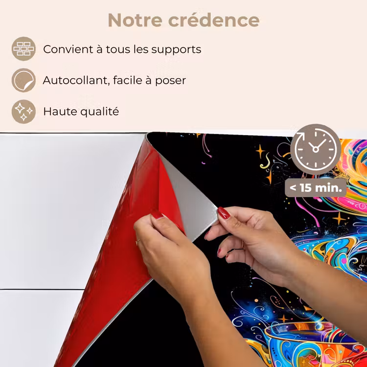 Fond de hotte - Café - Coloré - Noir - Tasse — 4
