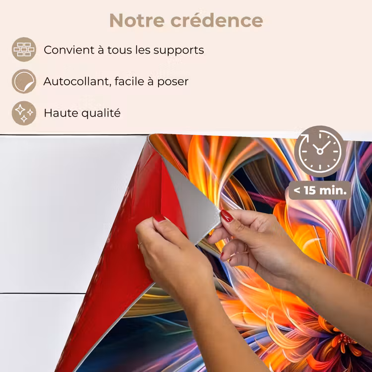 Fond de hotte - Coloré - Motif - Noir - Couleurs — 4