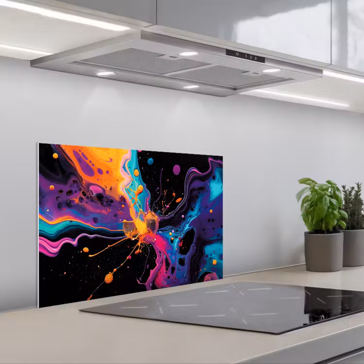 Fond de hotte - Coloré - Peinture - Noir — 1