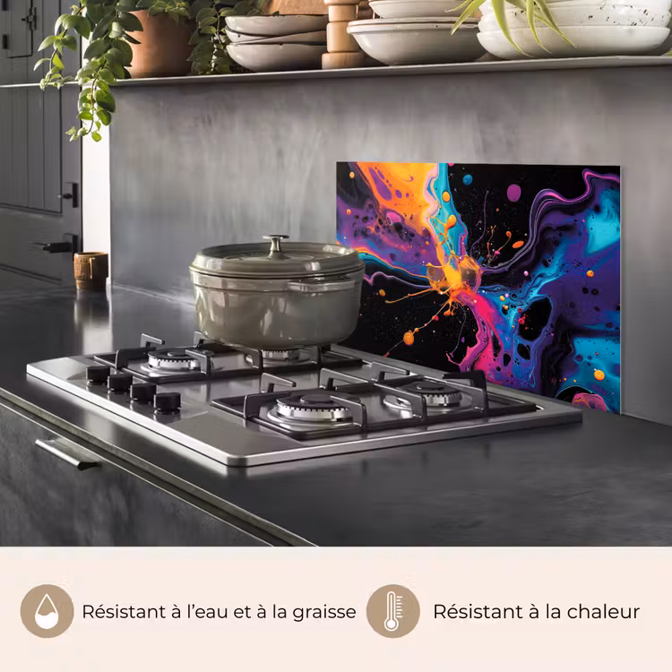 Fond de hotte - Coloré - Peinture - Noir — 2