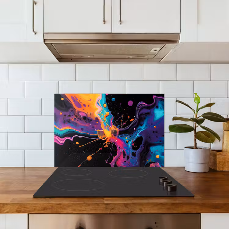 Fond de hotte - Coloré - Peinture - Noir — 3