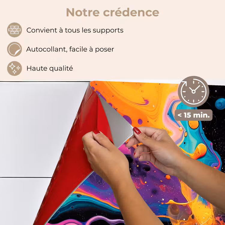 Fond de hotte - Coloré - Peinture - Noir — 4