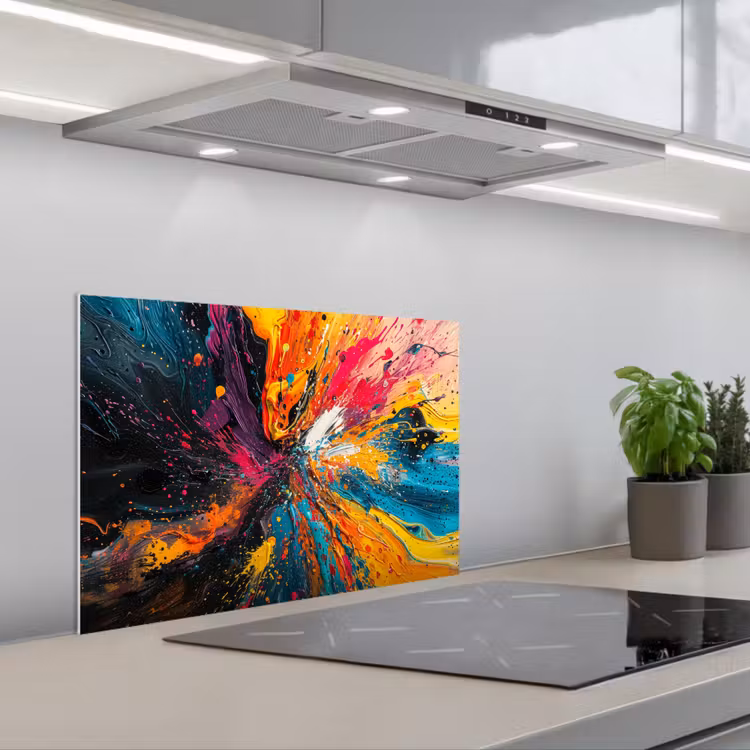 Fond de hotte - Couleurs - Peinture - Motif — 1