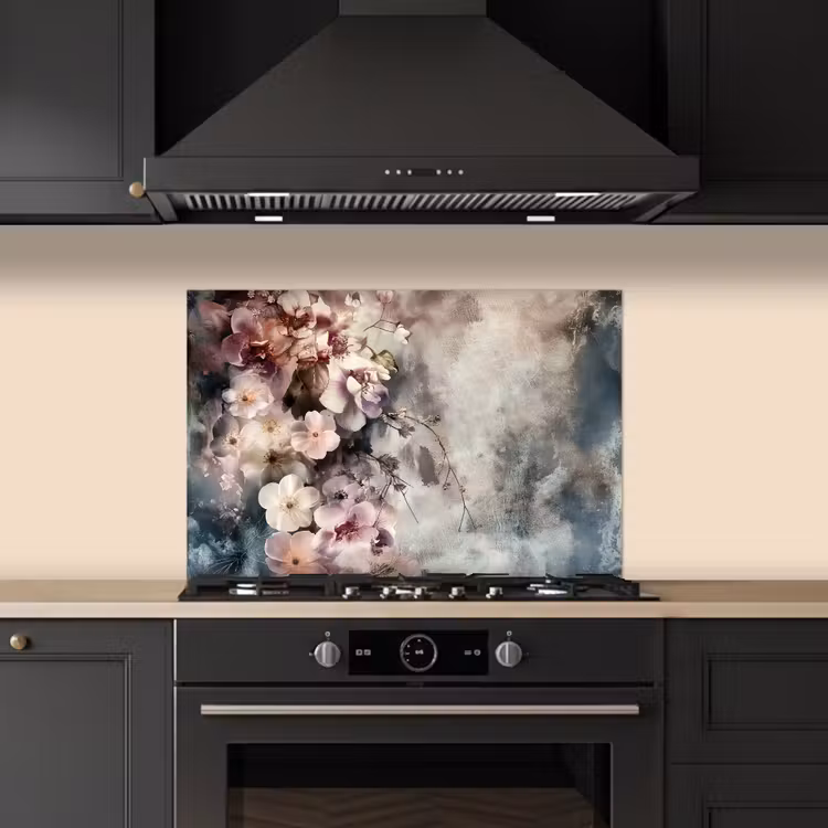 Fond de hotte - Fleurs - Béton - Gris - Flora — 5