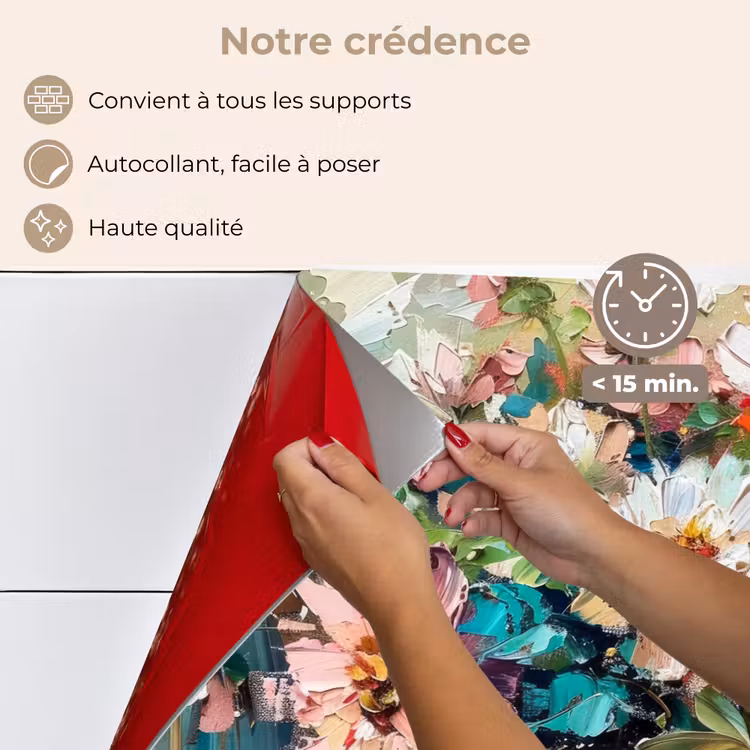 Fond de hotte - Fleurs - Peinture - Colorée - Aquarelle — 4