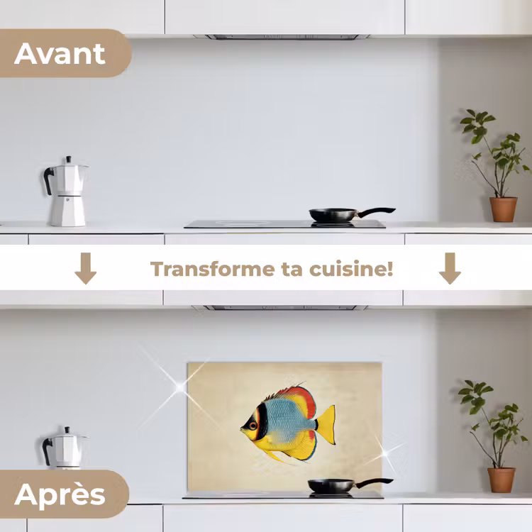 Fond de hotte - Coloré - Poisson - Écailles - Illustration — 7