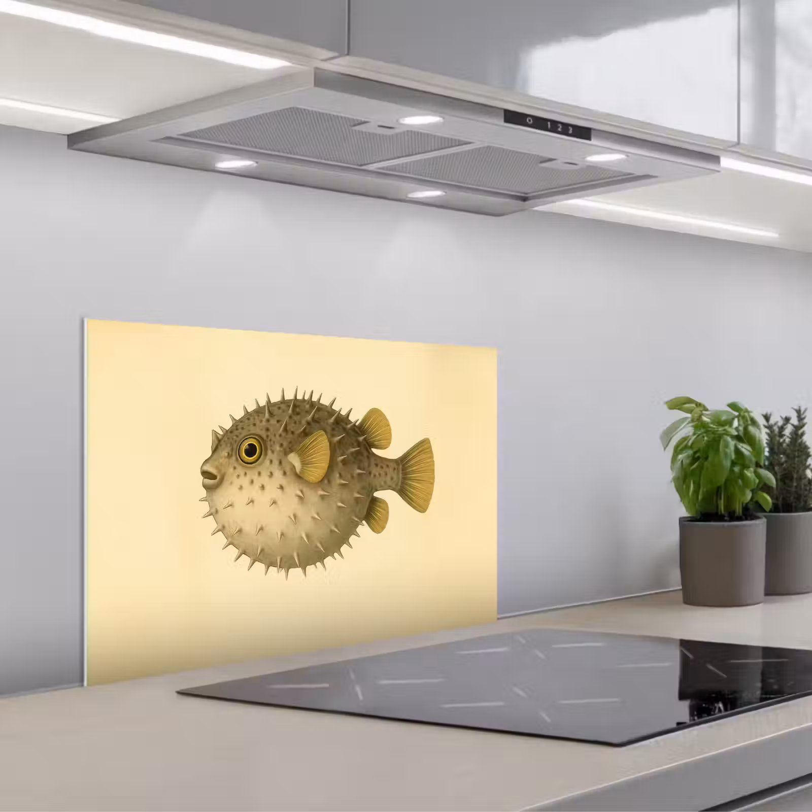 Fond de hotte - Épines - Poisson - Gonflées - Marron — 1