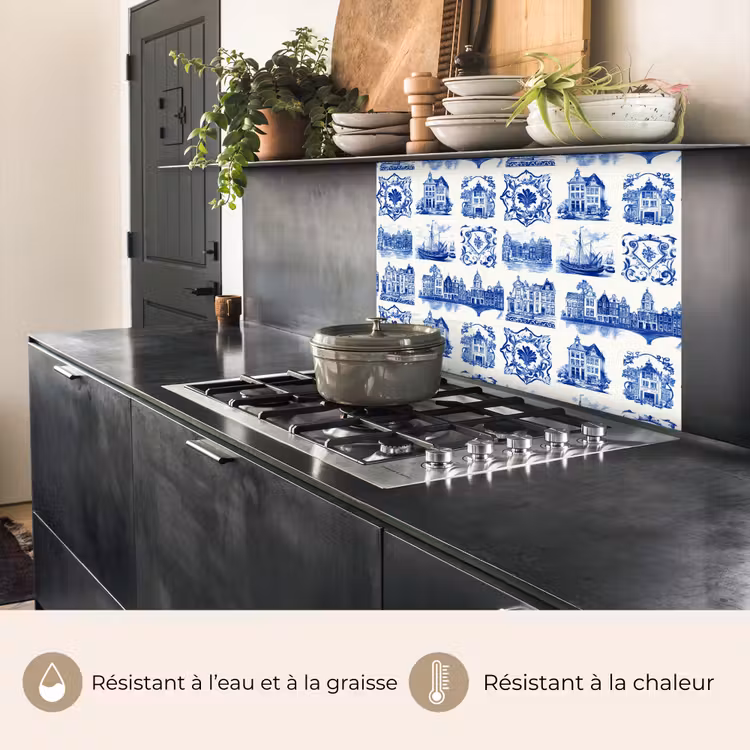 Crédence cuisine - Maisons - Navires - Bleu — 4