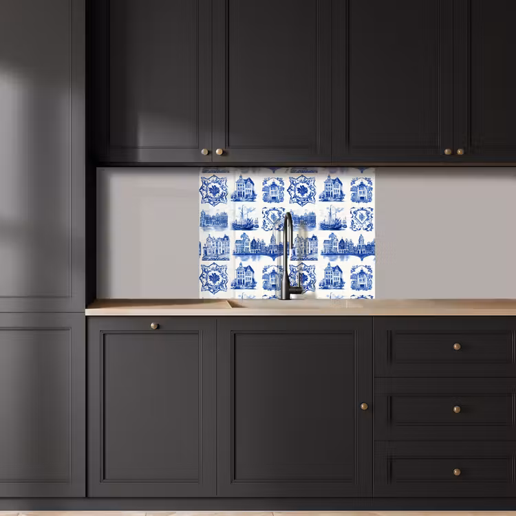 Crédence cuisine - Maisons - Navires - Bleu — 5