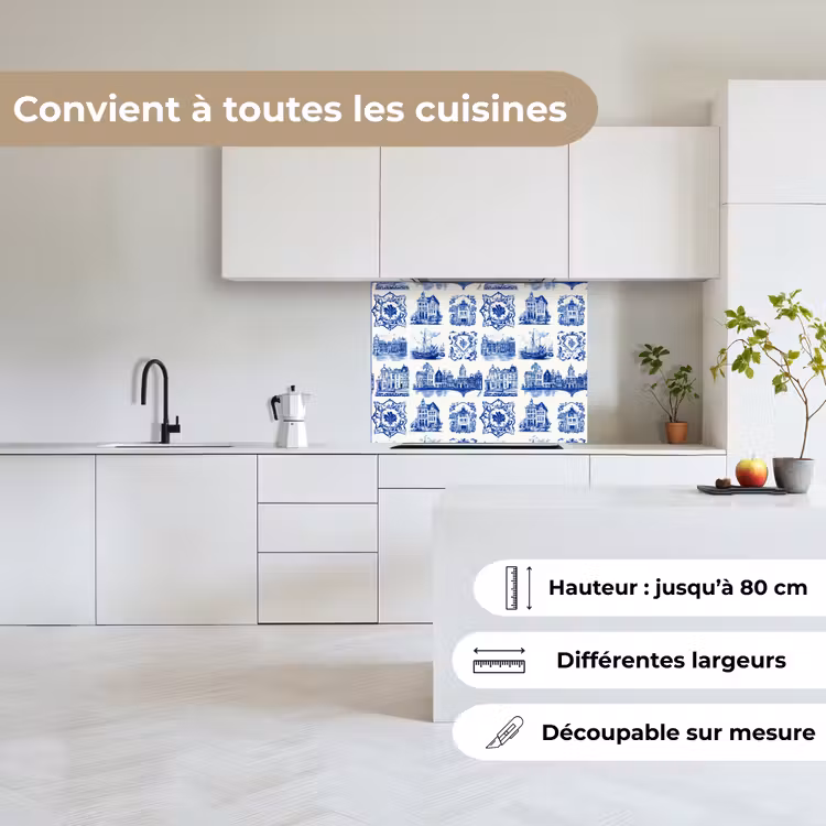 Crédence cuisine - Maisons - Navires - Bleu — 6