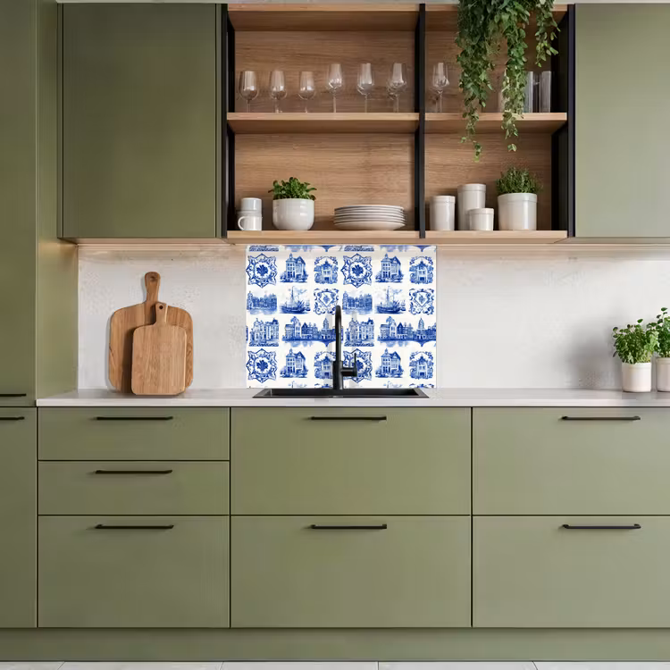 Crédence cuisine - Maisons - Navires - Bleu — 7