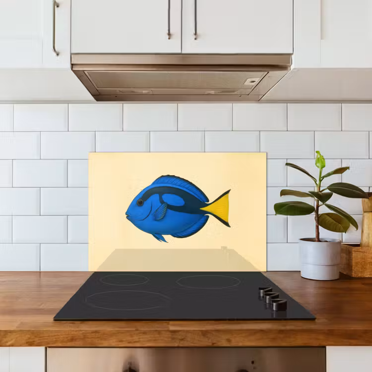 Fond de hotte - Bleu - Dory - Poisson - Nageoire caudale — 3
