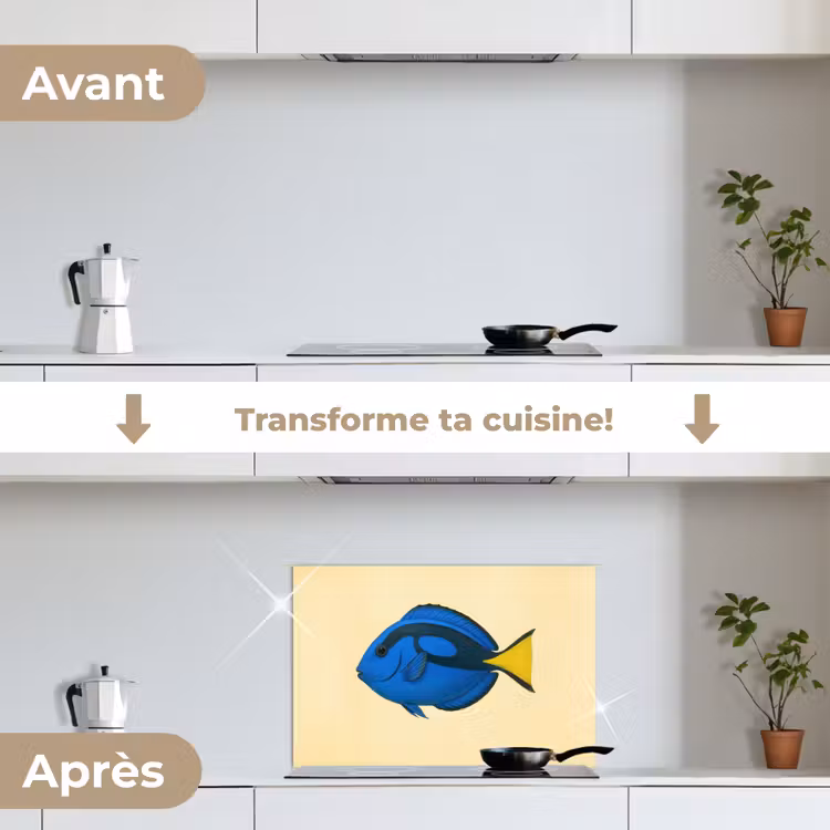 Fond de hotte - Bleu - Dory - Poisson - Nageoire caudale — 7