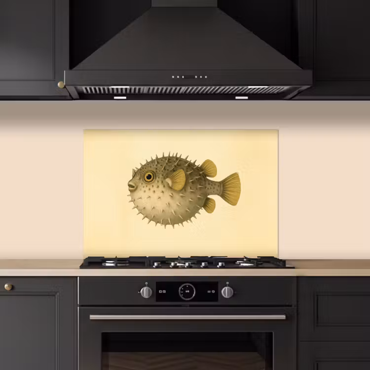 Fond de hotte - Épines - Poisson - Gonflées - Marron — 5