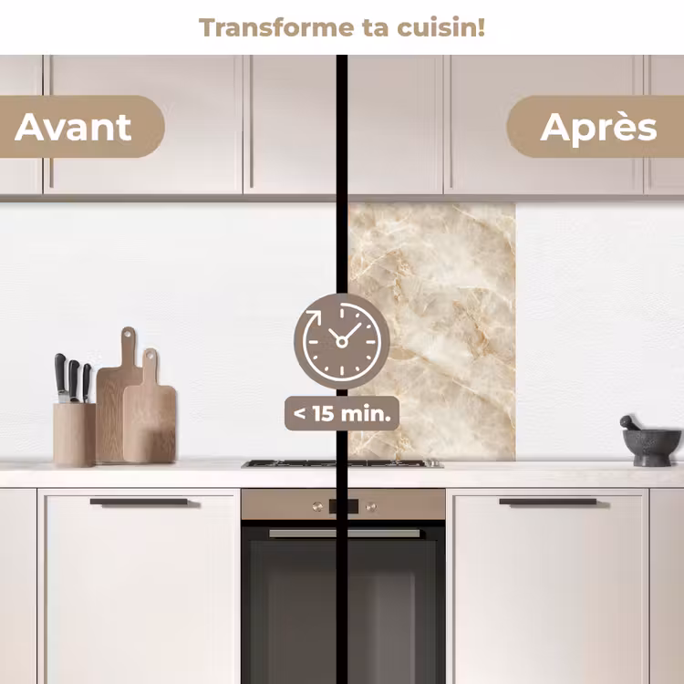 Crédence cuisine - Beige clair - Onyx - Subtil — 2
