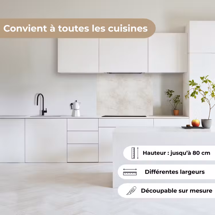 Crédence cuisine - Gris - Marbre - Veines — 6