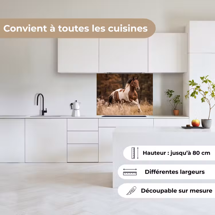 Crédence cuisine - Cheval - Marron - Herbe — 6