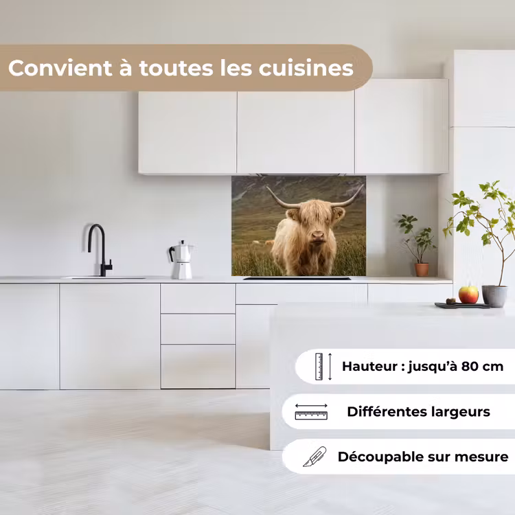 Crédence cuisine - Scotch highlander - Bergen - Champ d'herbe — 6