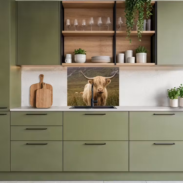 Crédence cuisine - Scotch highlander - Bergen - Champ d'herbe — 7