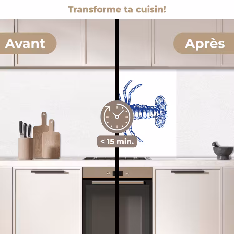 Crédence cuisine - Bleu - Cancer - Blanc — 2