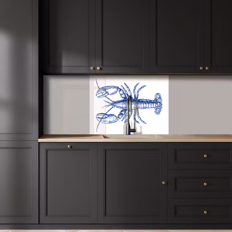 Crédence cuisine - Bleu - Cancer - Blanc — 5