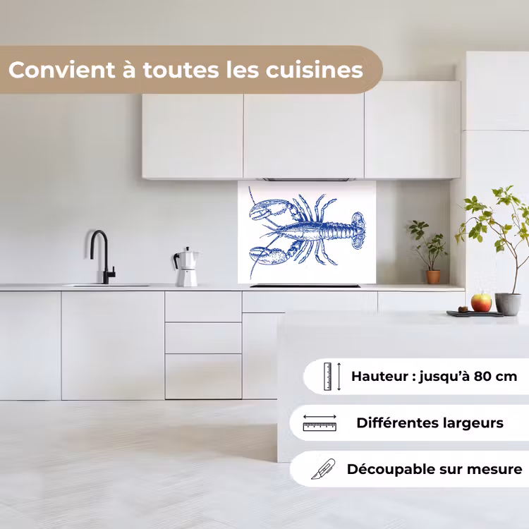 Crédence cuisine - Bleu - Cancer - Blanc — 6