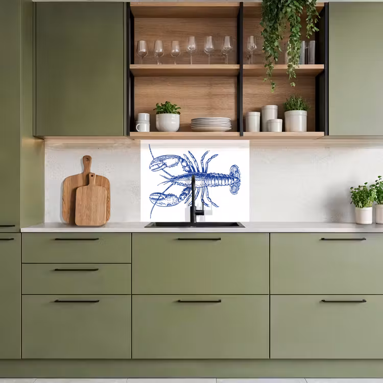 Crédence cuisine - Bleu - Cancer - Blanc — 7
