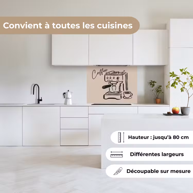 Crédence cuisine - Machine à café expresso - Beige - Black — 6