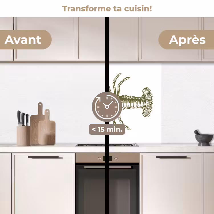 Crédence cuisine - Vert - Cancer - Blanc — 2
