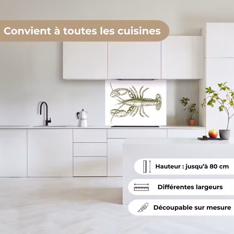 Crédence cuisine - Vert - Cancer - Blanc — 6