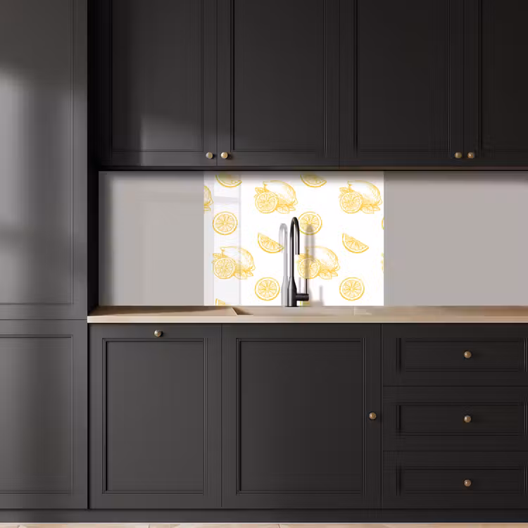 Crédence cuisine - Citron - Motif - Jaune — 5