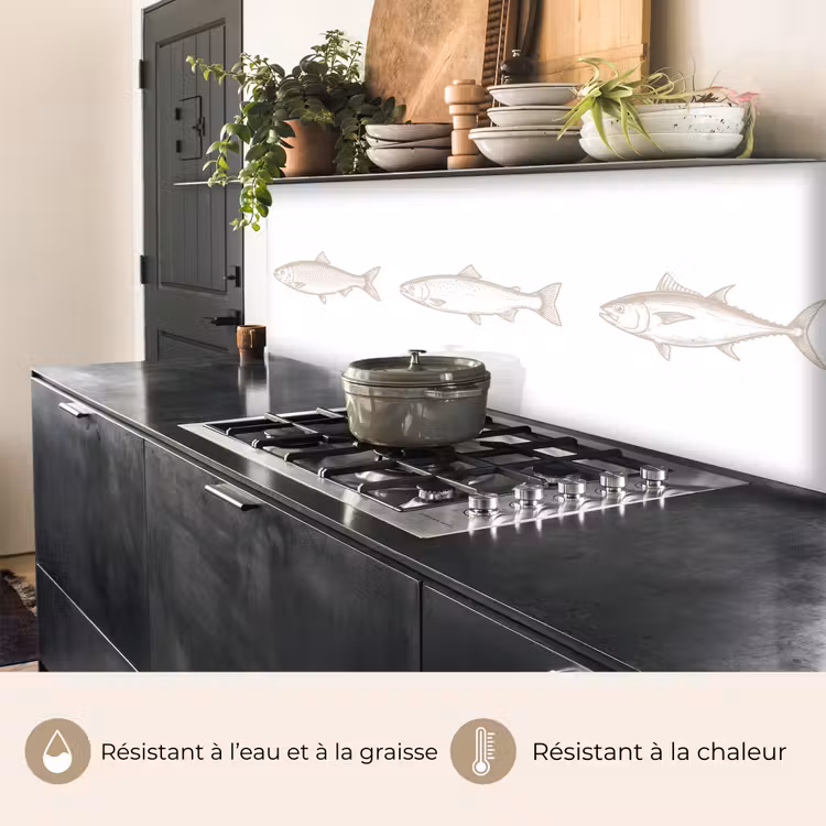 Crédence cuisine - Pisces - Blanc - Beige — 3