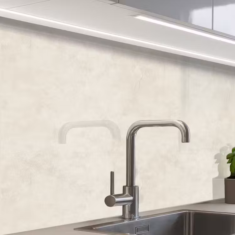 Crédence cuisine - Crème - Lisse - Béton — 1