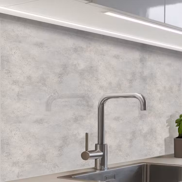 Crédence cuisine - Gris - Béton - Industriel — 1