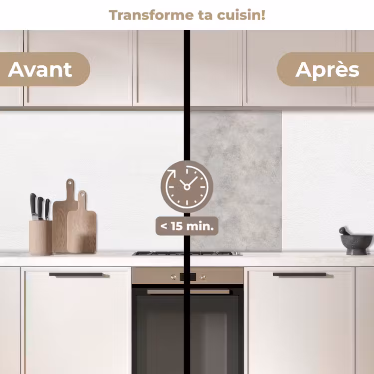 Crédence cuisine - Gris - Béton - Industriel — 2